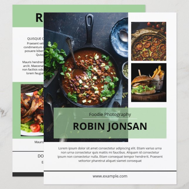 Food Postcard Template (Frente/Verso)
