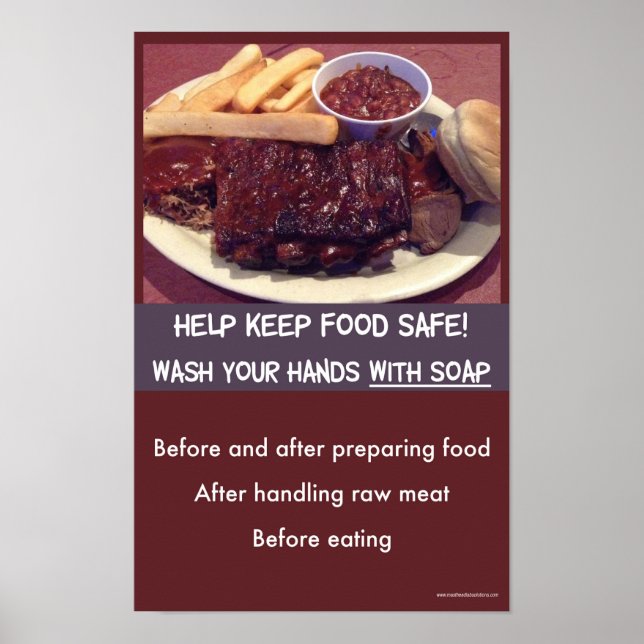 Food safety - Hand washing poster (Frente)