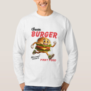 Foodie Gift Camisa Engraçada Camisa de Hambúrg