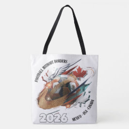 Football 2026 Tote Bag – Mexico USA Canada Design