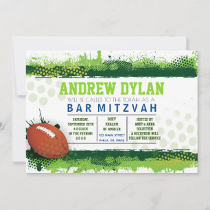 FOOTBALL SPLASH Bar Mitzvah Convite