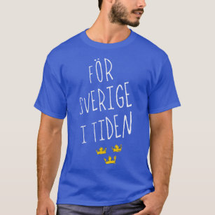 För Sverige mim camiseta sueco da divisa de Tiden