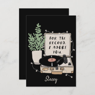 For the Record, I Adore You Valentine Card