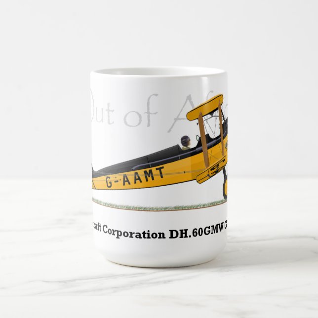 Fora da caneca de café de África com um biplano (Centro)