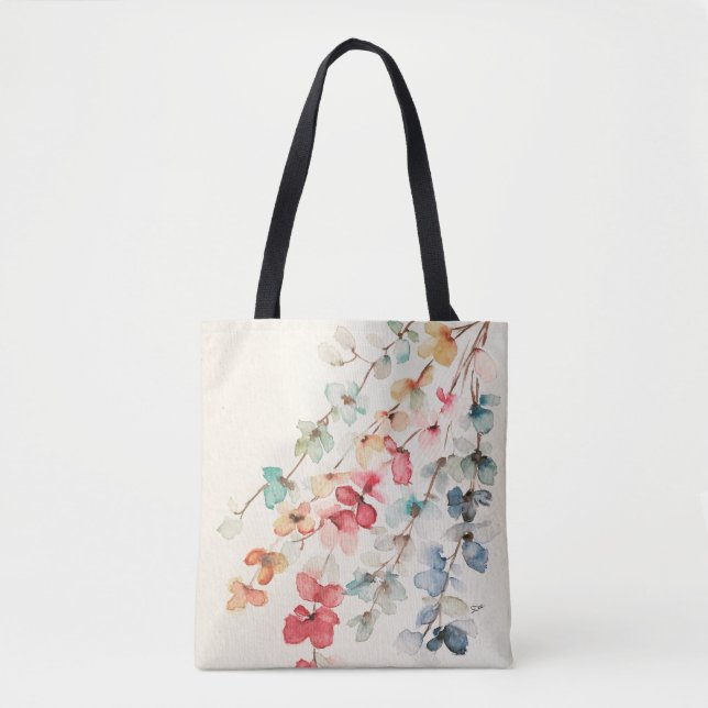 Fora de Água Floral All-Over-Impressão Bolsa (Frente)