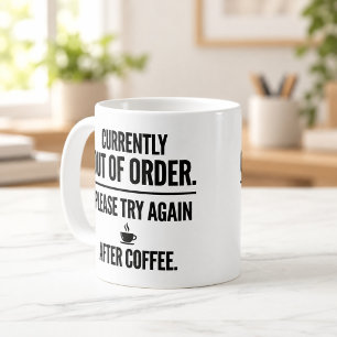 Fora de Ordem Tente Novamente Após Café Caneca Eng