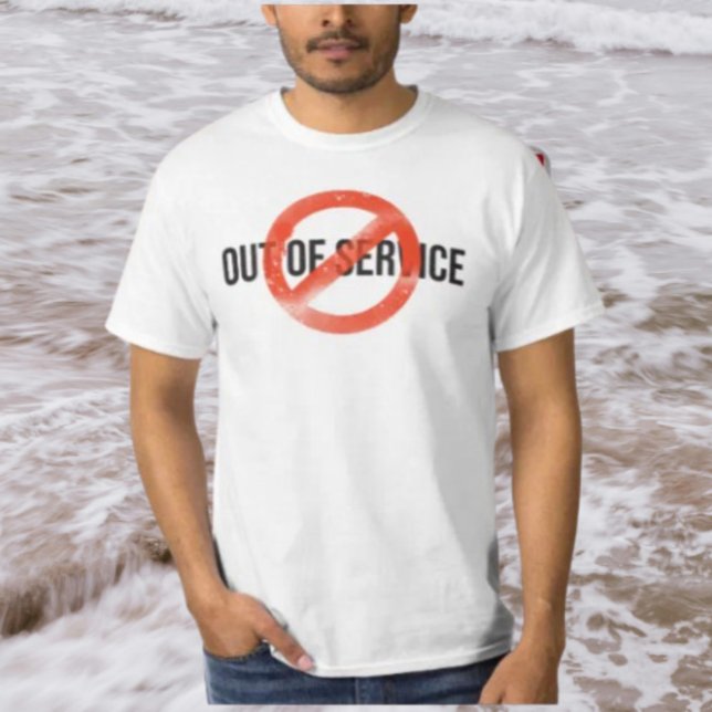 Fora de Serviço | Camiseta de Alerta de Golpe Verm (Criador carregado)