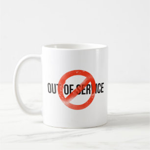 Fora de Serviço   Caneca de Café Clássica com Gráf