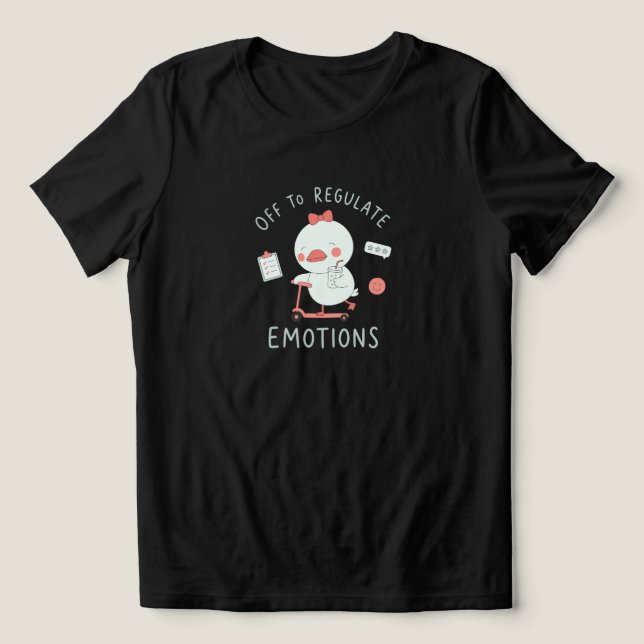 Fora Para Regular Emoções Pato de Terapia Engraçad (Design frontal)