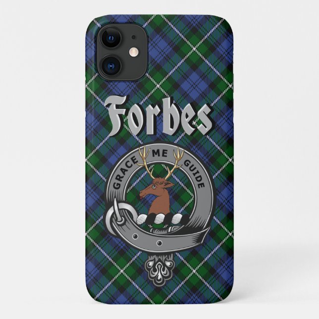 Forbes Crachá Clan e Capa de telefone Tartan (Verso)