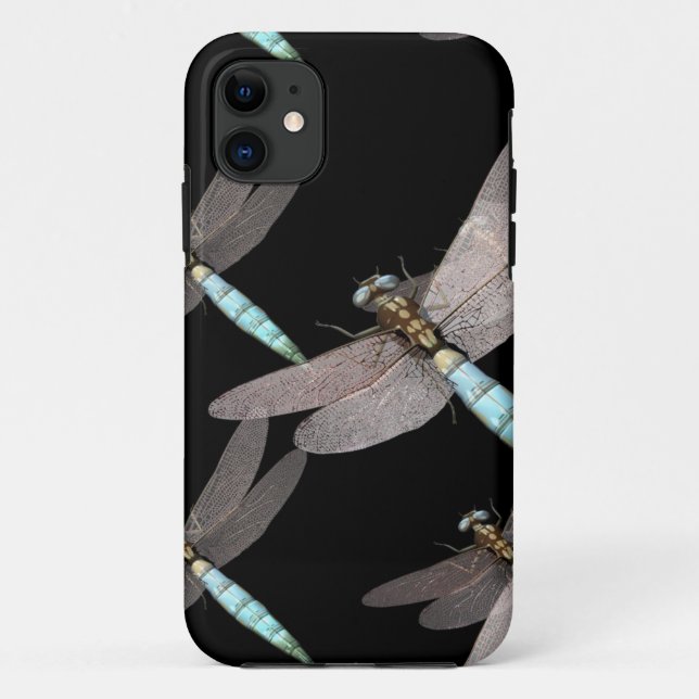 Força Aérea Dragonfly na capas de iphone Preta de  (Verso)