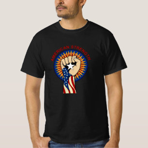 Força Americana – Unidos Nós Estamos Camiseta Punh