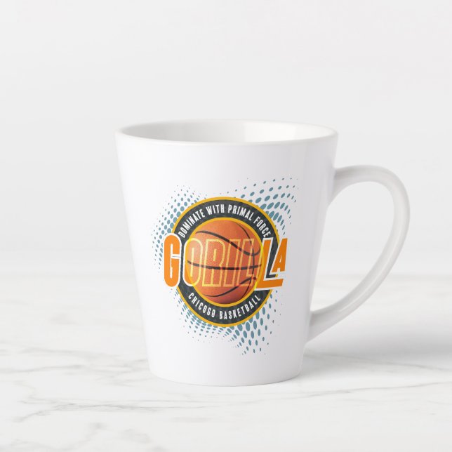 Força Primária do Basquete | Caneca para café latt (Direita)