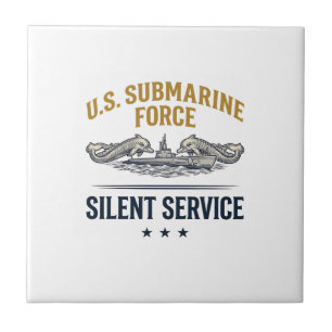 Força Submarina Vintage Serviço Silencioso Vetor D