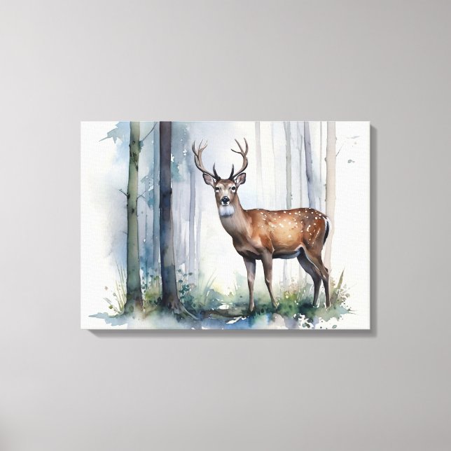 Forest Deer Canvas Art (Frente)
