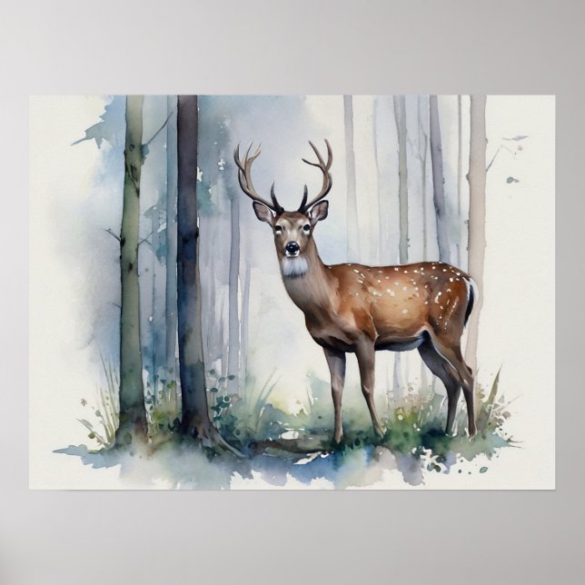 Forest Deer Poster (Frente)