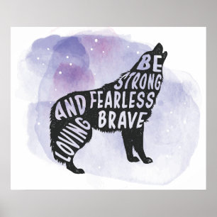 Forest Howling Wolf Art Lover Poster