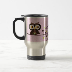 Forest Owl 15 oz. Caneca de viagem de aço inoxidáv