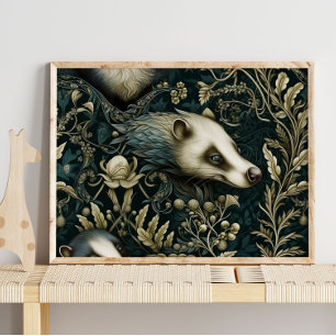 Forest Possum Animal Oculto   Impressão de Parede 