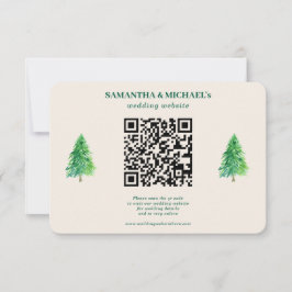 Forest Tree Christmas | QR Wedding Details RSVP
