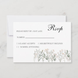 Forest Wildflowers RSVP Card, response card