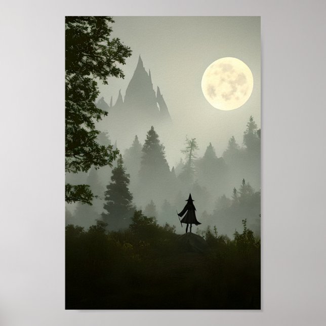 Forest Witch Art - Poster do Halloween (Frente)