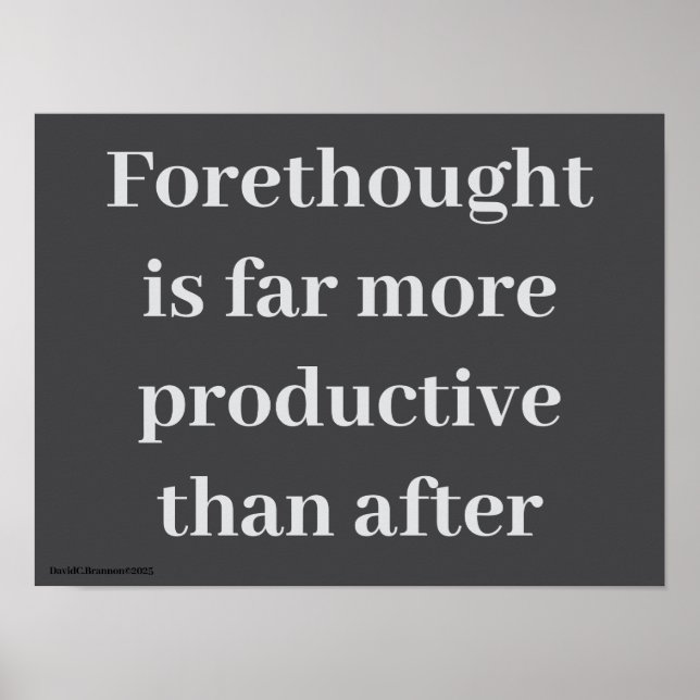 Forethought... Poster (Frente)