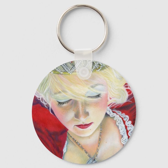 Forever Mine Princess Heart Locket Chaveiro (Frente)