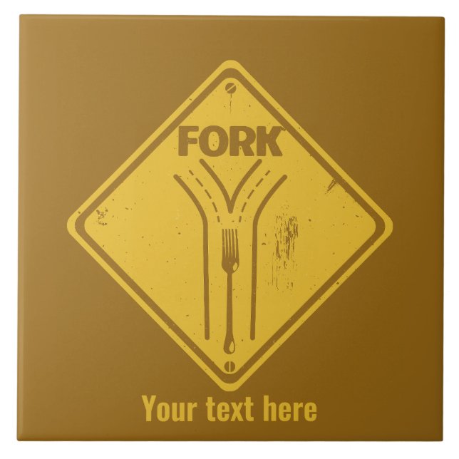 Fork no sinal de trânsito engraçado (Frente)