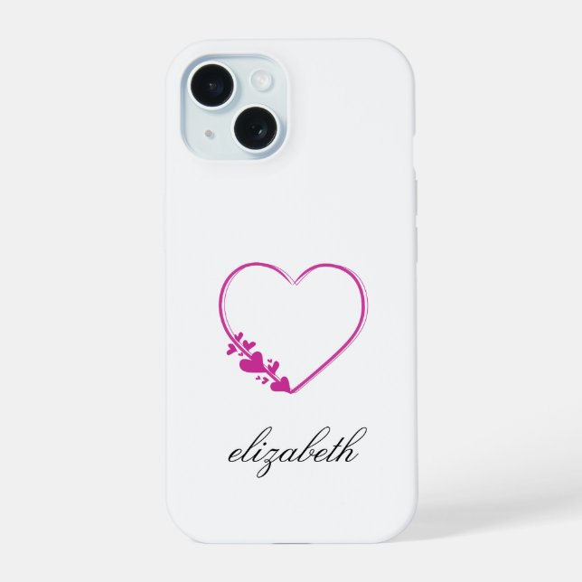 forma de coração vermelho com fundo personalizado (Verso)