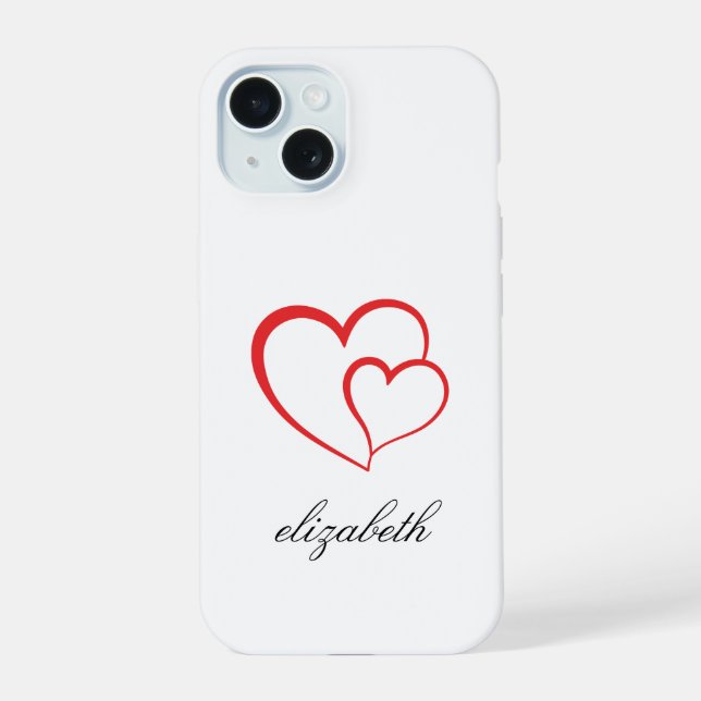 forma de coração vermelho com fundo personalizado  (Verso)