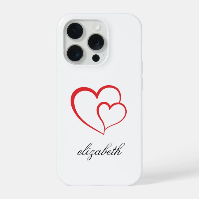 forma de coração vermelho com fundo personalizado (Verso)