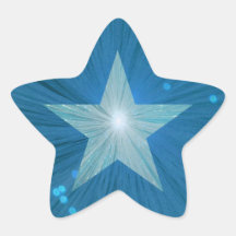 Forma de estrela do adesivo Blue Star