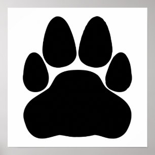 Forma de Impressão de Pata de Gato Preta