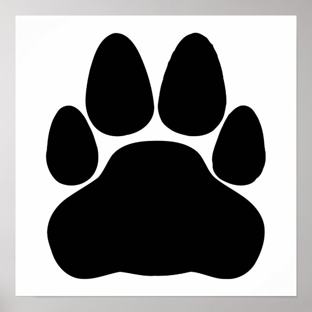 Forma de Impressão de Pata de Gato Preto (Frente)