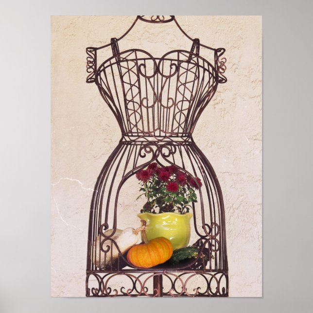 Forma de vestido metálico Poster (Frente)