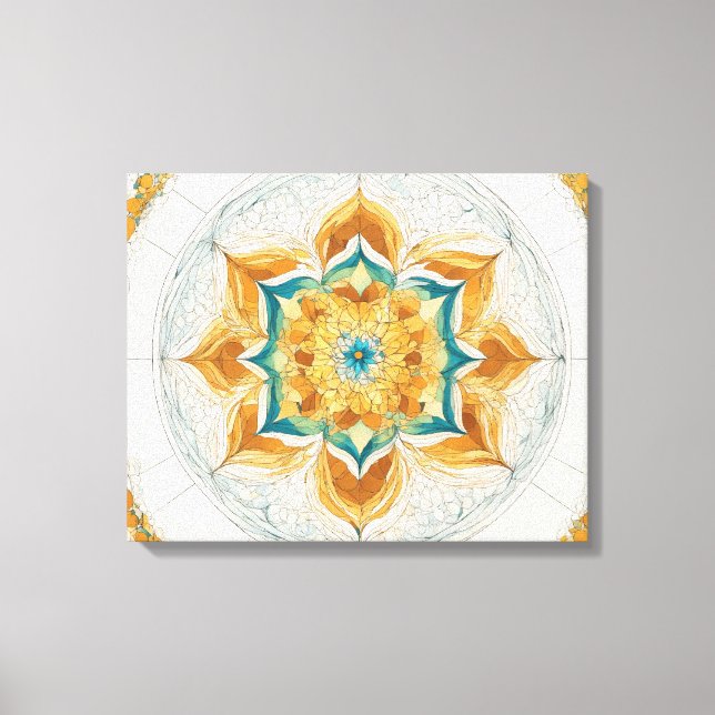 Forma Étnica Canvas de Arte Molhada Colorida Moder (Frente)