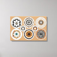 Forma Étnica Canvas de Arte Molhada Colorida Moder