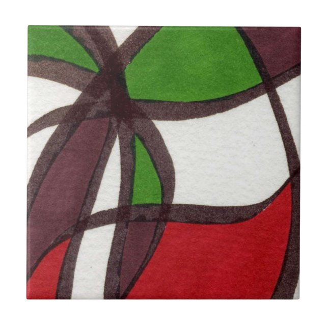 Forma livre, cor-de-rosa-claro, abstrato em vermel (Frente)