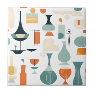 Forma Vase Moderna do meio século em Branco