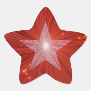 Forma vermelha da estrela da etiqueta da estrela