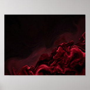 Formação de Fluido Carmesim em Poster Abstrato Pre