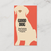 Formador de cães amarelo Labrador Cartão de visita