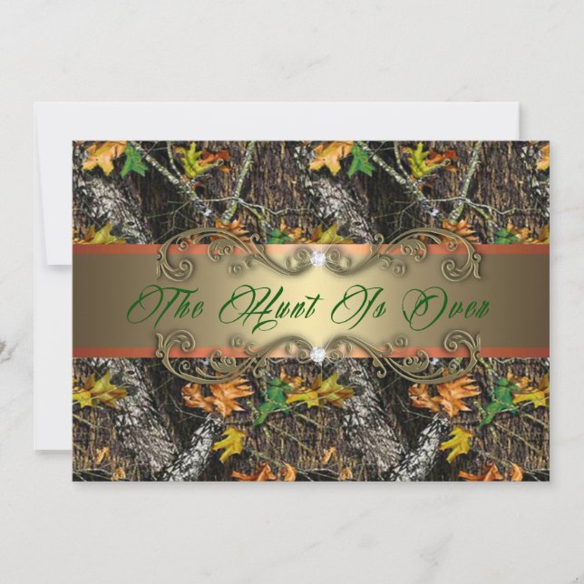 Formal - A caça acabou - Convites de Casamento (Frente)