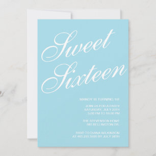Formal Blue Sweet 16 Convites