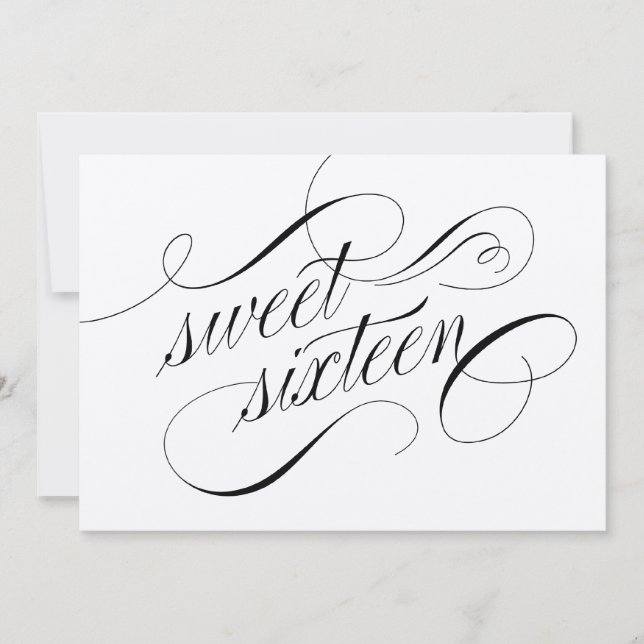 Formal de Flourish Elegante 16 Convites (Frente)