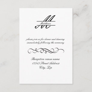 Formal Simples Elegante - Convite de Recepção 3x5