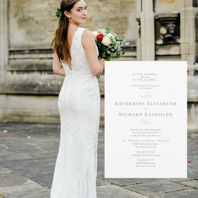 Formal Traditional Gold Text 2 Venue Wedding (Criador carregado)
