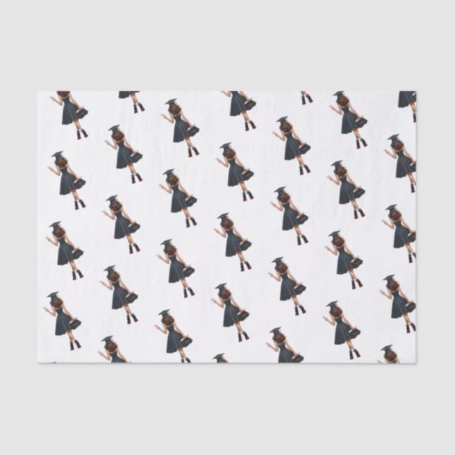 Formando Brunette 'Eu Fiz!' Papel de Seda | Gradu (Frente )