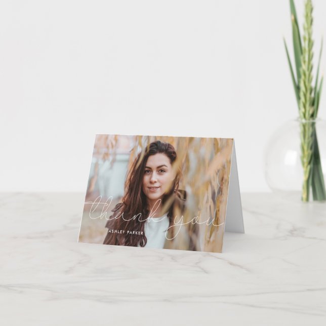 Formando cartões de agradecimentos_neve de Foto do (Frente)